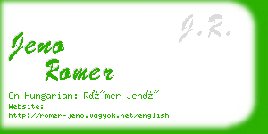 jeno romer business card